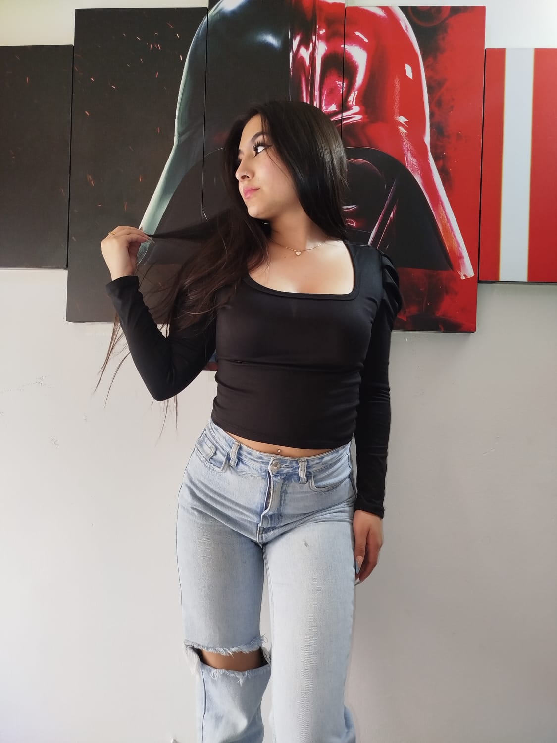 Blusa manga larga